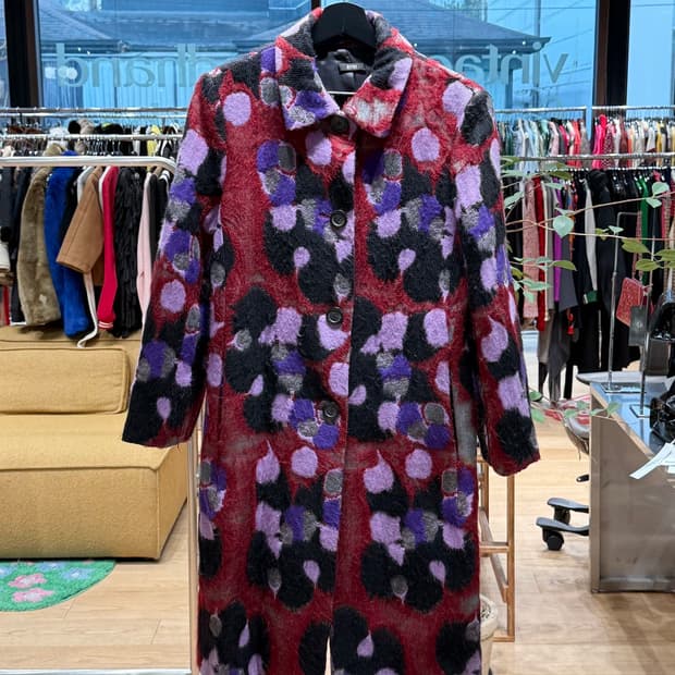 휴고 보스 바이올렛 멀티 울 코트