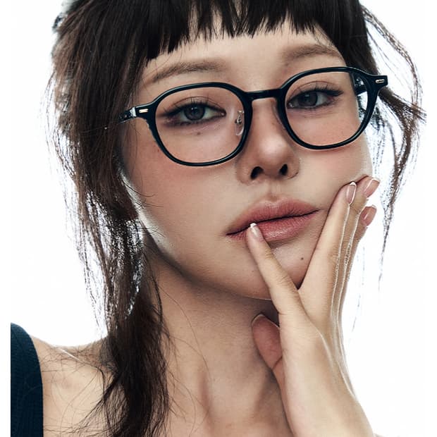 헤이효 조효진 옆광대 소멸 안경테 블랙 카키 일괄판매