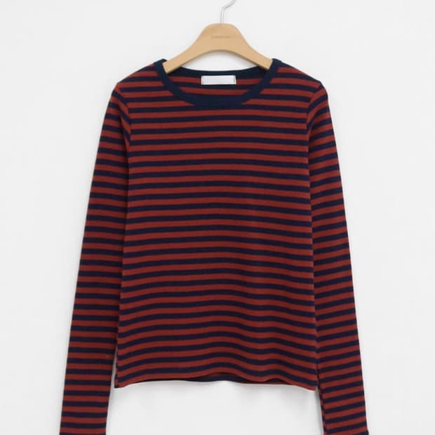 가내스라 코프 스트라이프 티셔츠 (브릭)