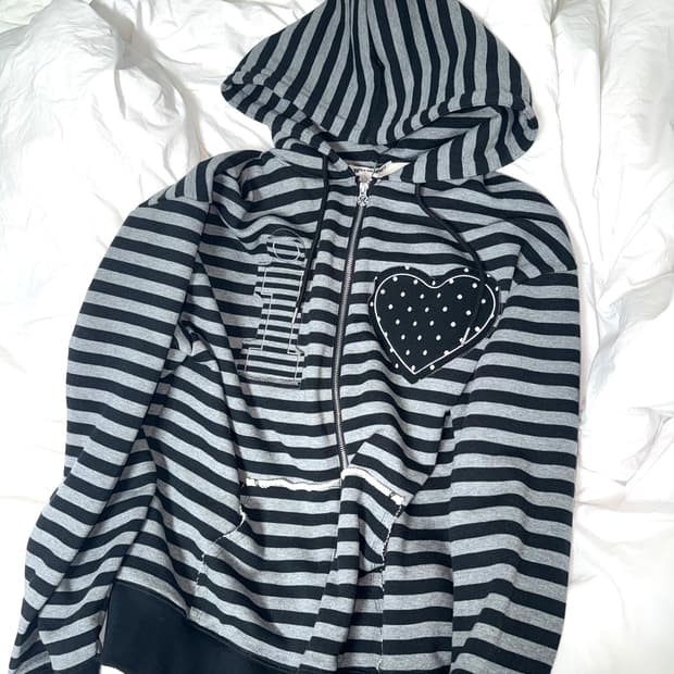 유희 후드집업 차콜