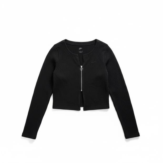 나이키 NSW 칠 니트 슬림 풀 집 립드 가디건 블랙 (FN3682-01