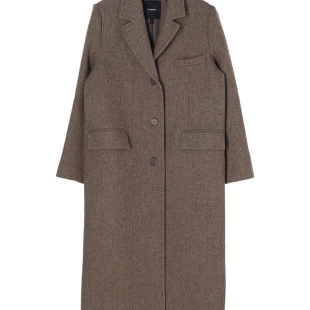 룩캐스트 해링본 울코트