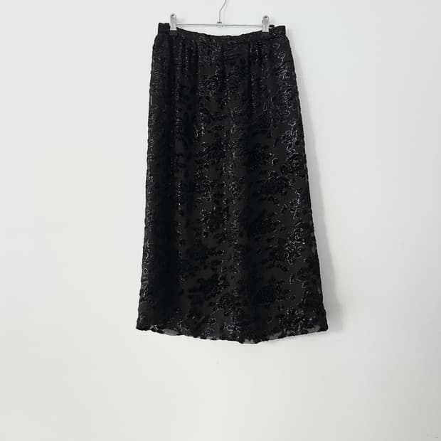 Gliter & velvet mix flower skirt