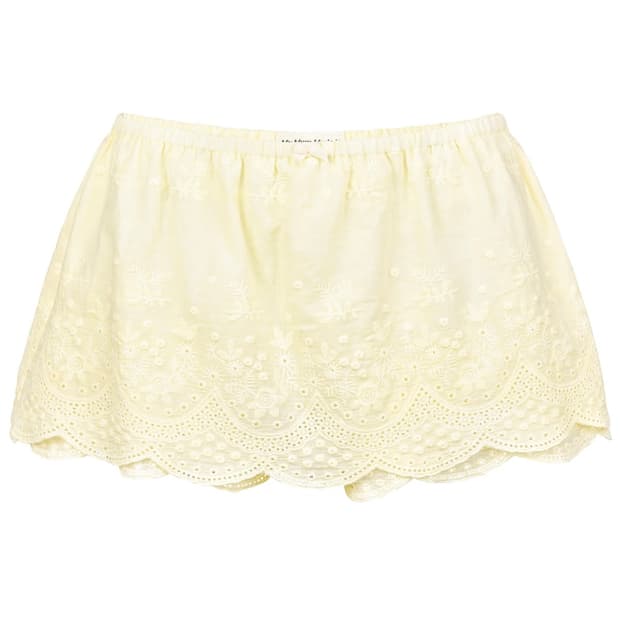 Lace skort-lemon