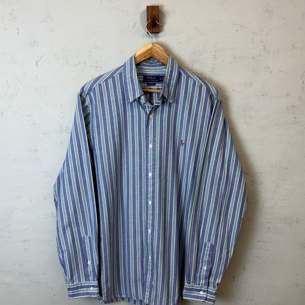 폴로랄프로렌 클래식핏 스트라이프 옥스포드 셔츠