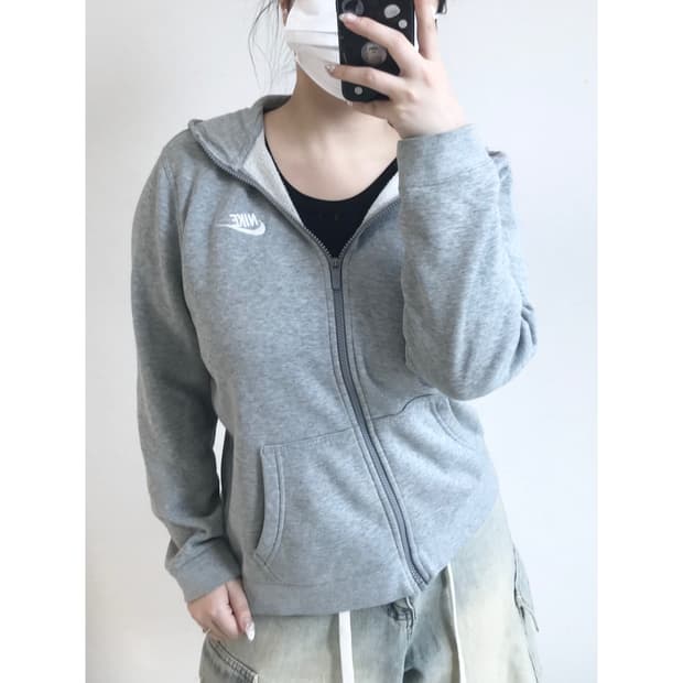 나이키 그레이 후드집업 xl