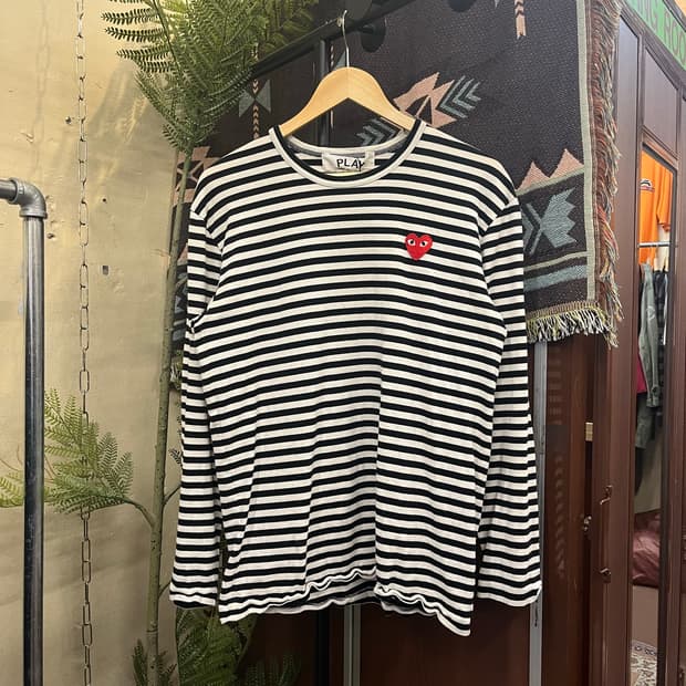 꼼데가르송 스트라이프 롱슬리브 #csz0130