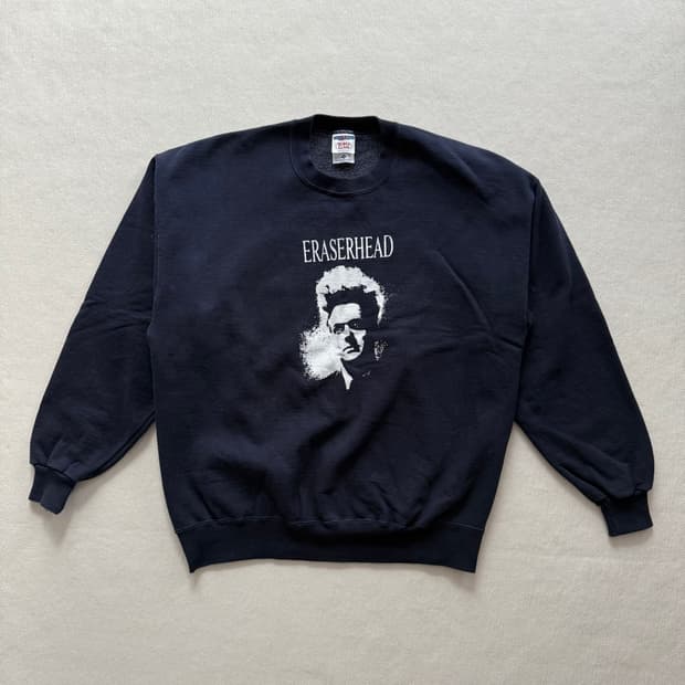 [XL]90s 이레이저헤드 빈티지 스웻셔츠 네이비