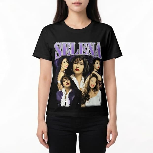 2000년대 빈티지 Selena 콜라주 티셔츠
