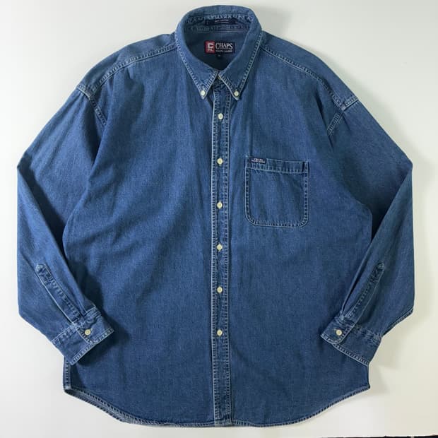 CHAPS 폴로 챕스 랄프로렌 90‘S 데님 포켓 셔츠