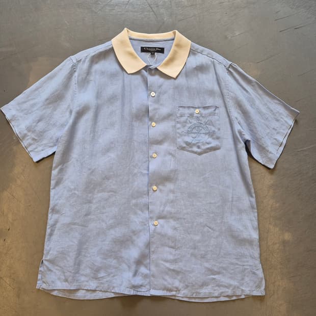 90s 크리스챤 디올 무슈 린넨 셔츠