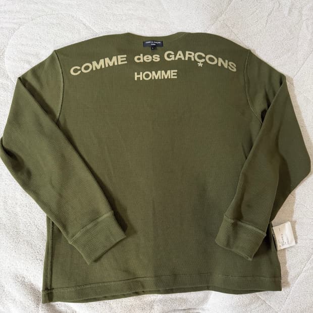 [L] 07fw 꼼데가르송 옴므 인사이드 아웃 와플 니트 롱슬리브