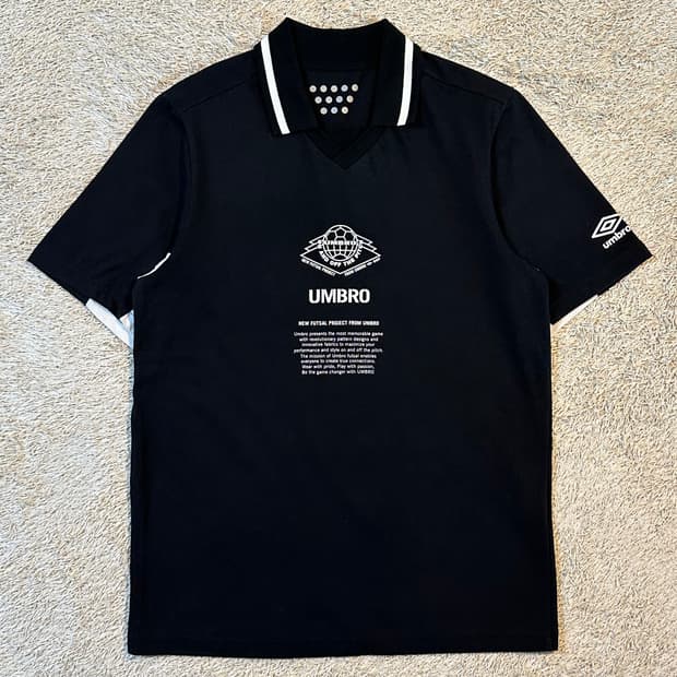 엄브로 UMBRO OOP 반팔 카라티 블랙