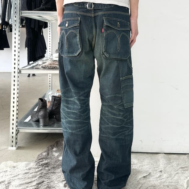 글램 3d 포켓 워시드 페인터 데님 팬츠