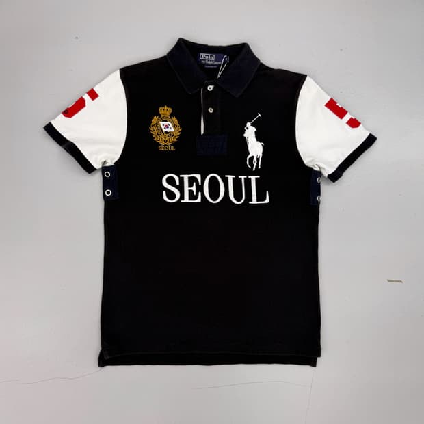 폴로 랄프로렌 90‘s 서울 치프키프 빅포니 럭비 카라 셔츠