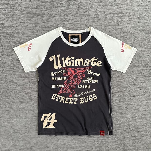 (W) BIKE Athletic Y2K 레글런 반팔티