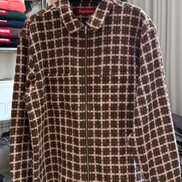 슈프림 메탈릭 플레이드 자켓