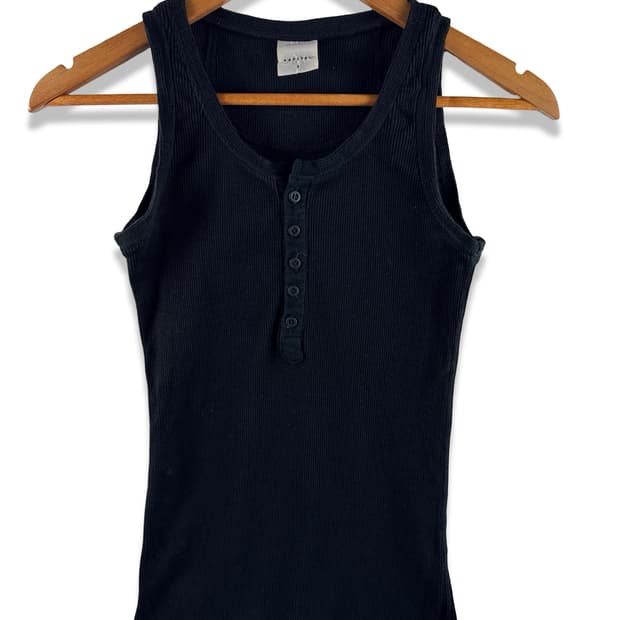 Kapital Rib Henley Neck Sleeveless3370