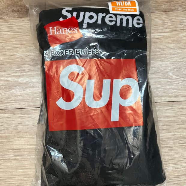 슈프림 헤인즈 박서 브리프 블랙