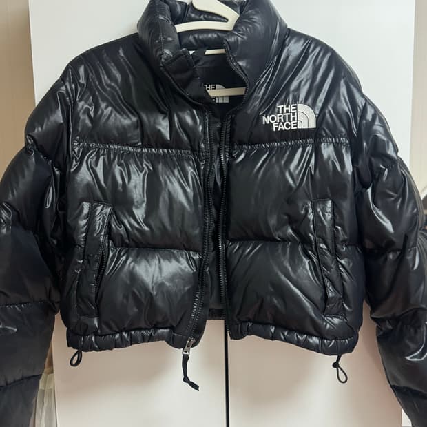 노스페이스 눕시 숏 자켓 블랙 유광