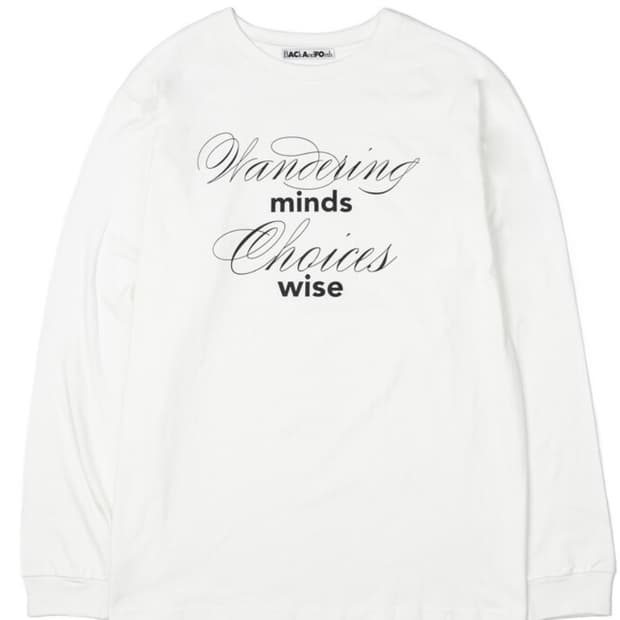 BACKandFORth 흰색 긴팔 티셔츠