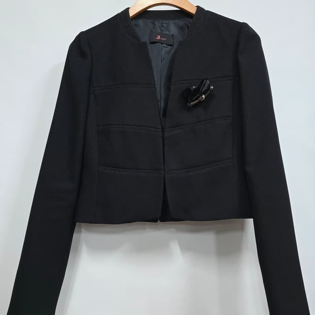 JJ JIGOTT 블랙 노카라 자켓