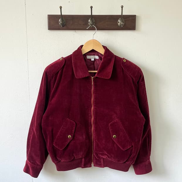 CHARGE 버건디 코듀로이 자켓