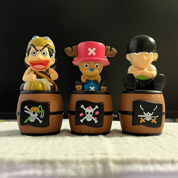 고전 완구 원피스 우솝 쵸파 조로 소프비 저금통 피규어