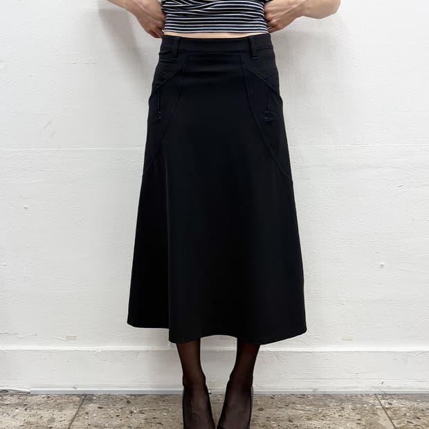 히로코 코시노 패널 플레어 맥시 스커트