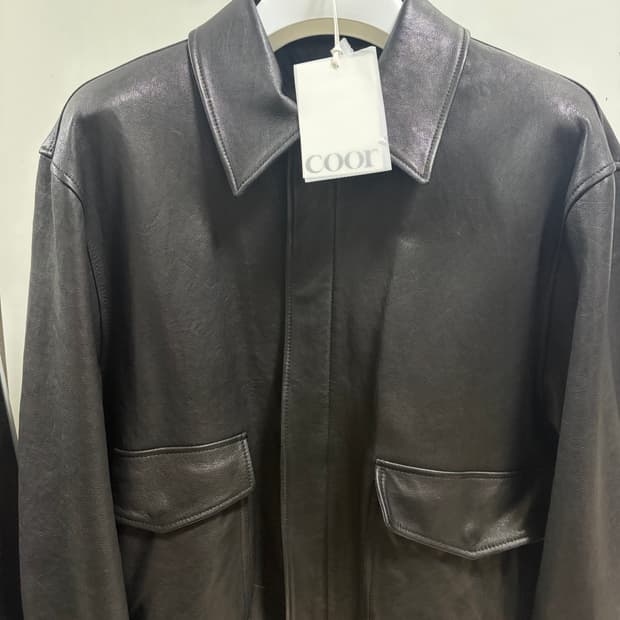 XL)쿠어 A-2 베지터블 레더 자켓 블랙