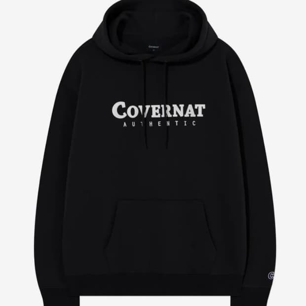커버낫 어센틱 후드티 후디 블랙