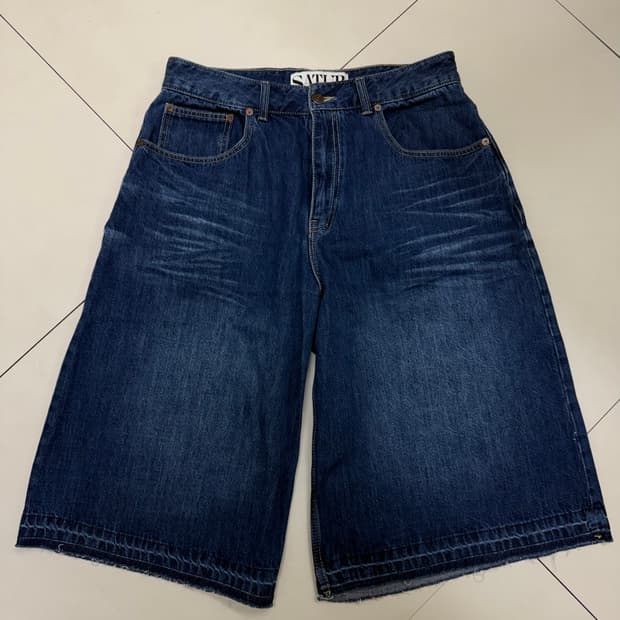 Satur 버뮤다 워싱 데님 팬츠