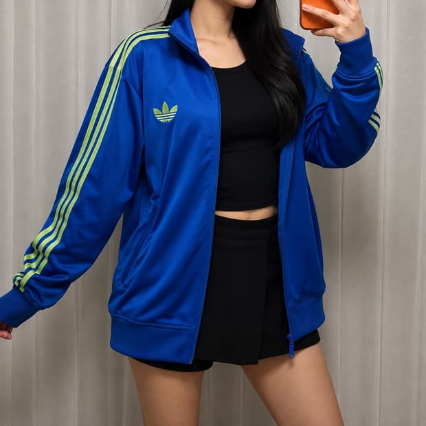 아디다스 구파이어버드 트랙자켓 블루 옐로우