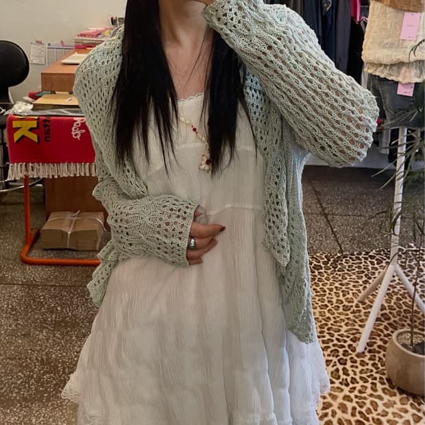 세이지민트 크로셰 가디건 [무배]