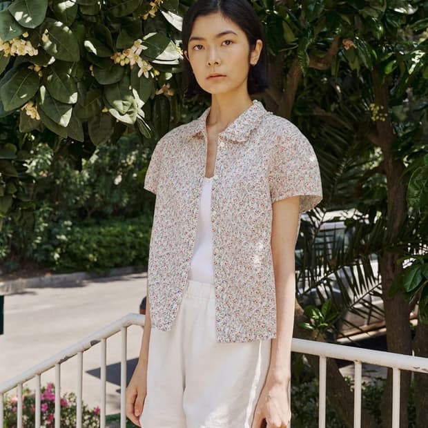 lo61 Kikka Flower Shirts in Ivory