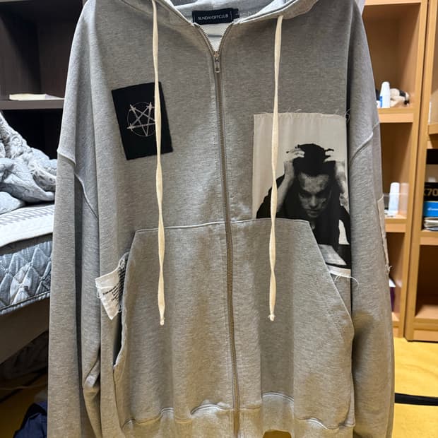 선데이오프클럽 패치 후드집업 L