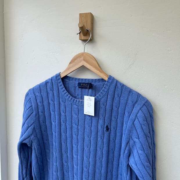 15595 - 폴로 랄프로렌 스카이블루 케이블 니트