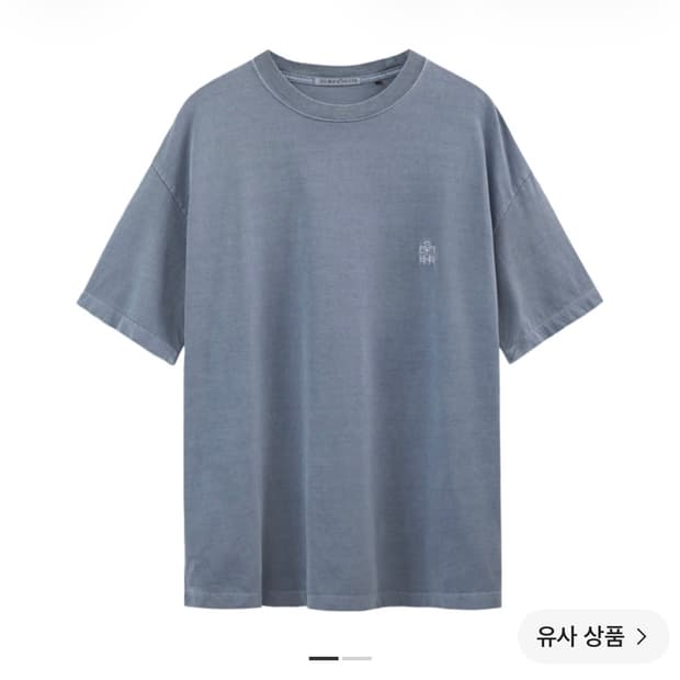 [1] 폴리테루 휴먼인덱스 휴먼 레귤러 1/2 티셔츠 다이드 블루