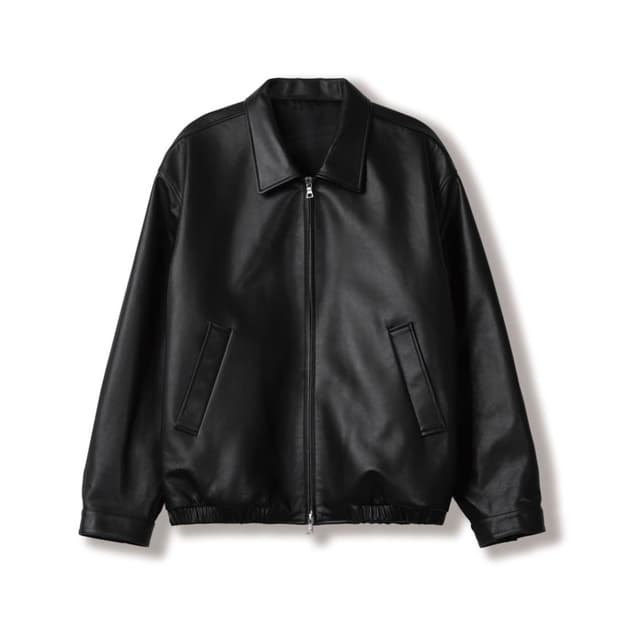 sew 레더 블루종