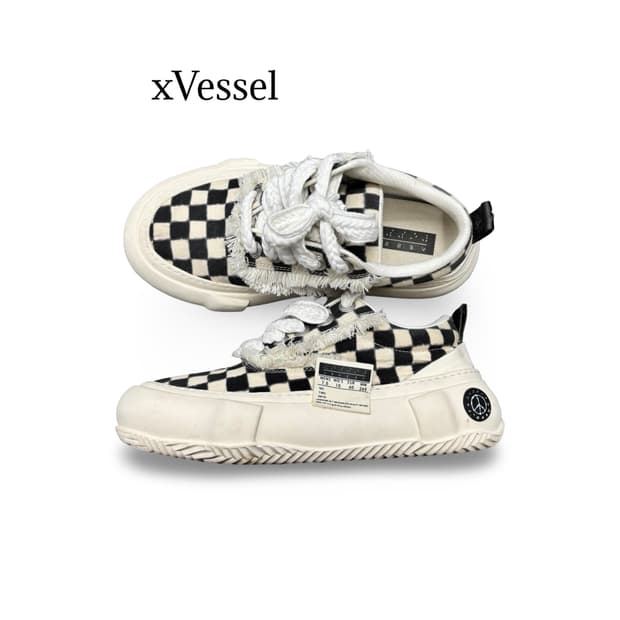 (265)xVessel 체크 스니커즈