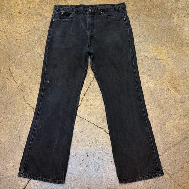 90s Made in USA 빈티지 리바이스517 오렌지탭 블랙진 청바지