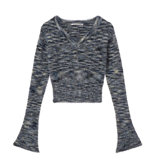 [새상품] 더오픈프로덕트 블렌디드 크롭 니트