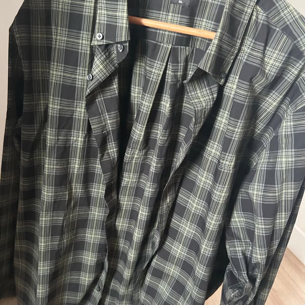 유니클로 브로드체크셔츠 2XL 