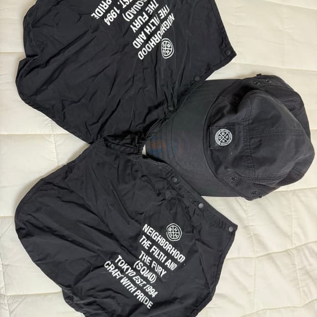 네이버후드 캠프캡 블랙