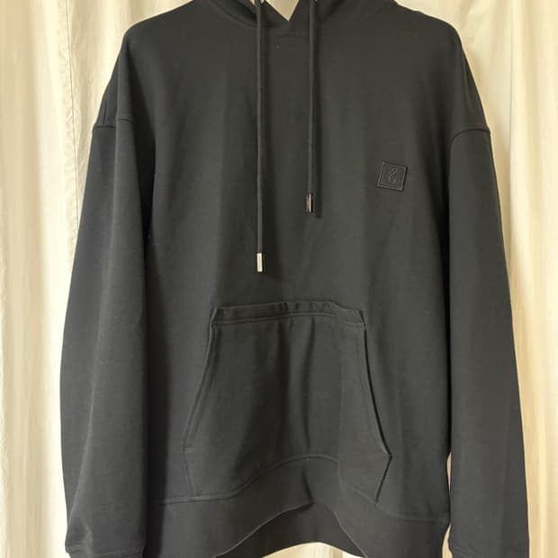 우영미 스웨잉 플라워 후드 블랙 - 24FW