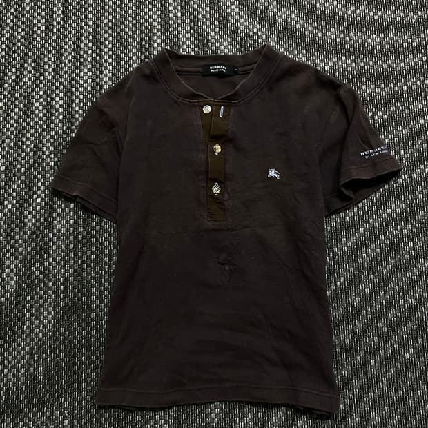 [Burberry]Black Label Logo Print Brown T