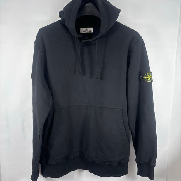 (정품/XXL)스톤아일랜드 스웨트 블랙 후드티