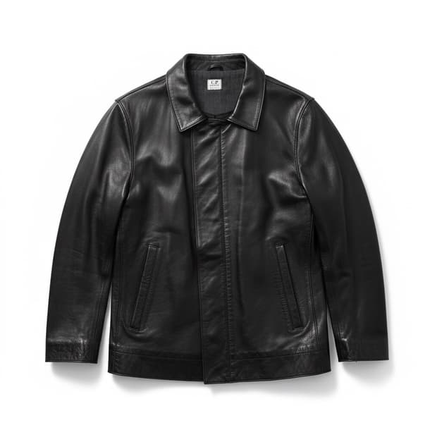 C.P 씨피컴퍼니 리얼레더 가죽자켓 블랙