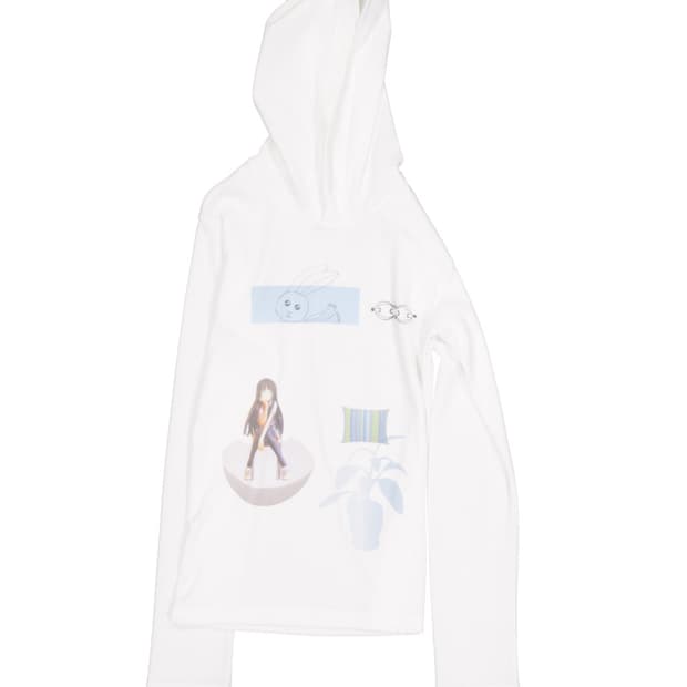 indoor peace slim hoodie