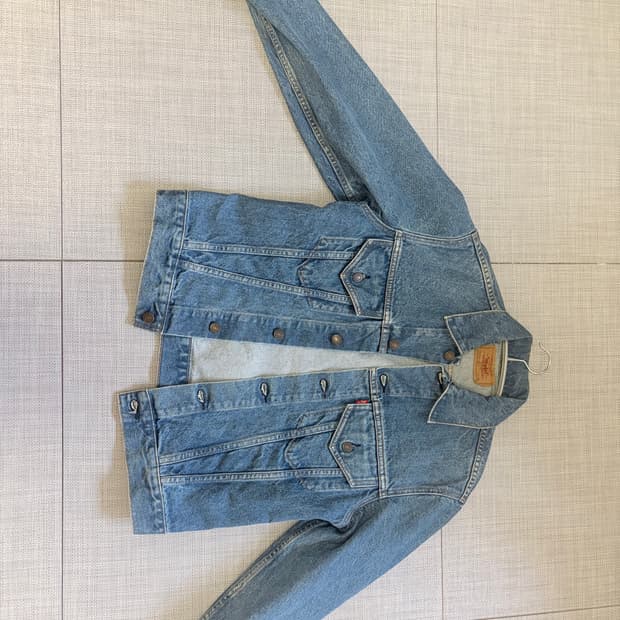 90s 리바이스 70505 빈티지 페이딩 타입3 트러커 데님자켓 N919